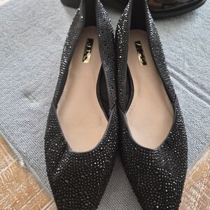 Aldo Black Sparkling Flats